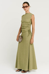 Freda Maxi Skirt in Green
