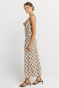 Renae Plaid Maxi Dress