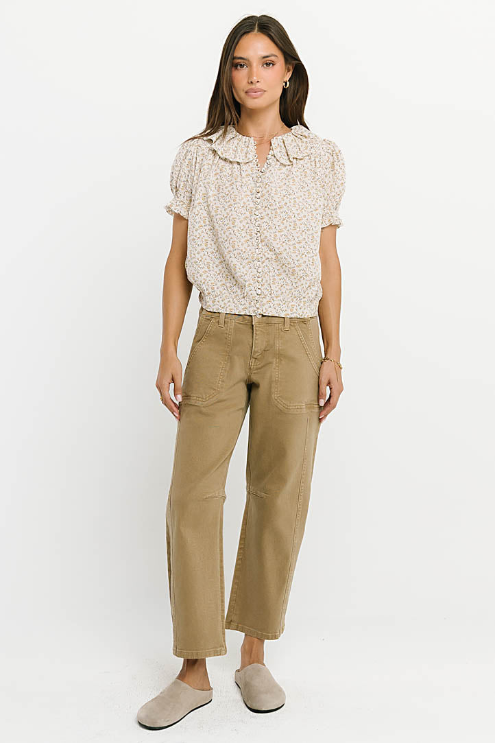 Bennie Collared Blouse in Cream
