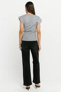 Marco Knit Top in Heather Grey
