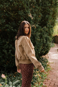 PREORDER - Wrenley Suede Bomber Jacket
