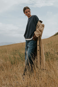 Tulie Contrast Trench Coat - FINAL SALE