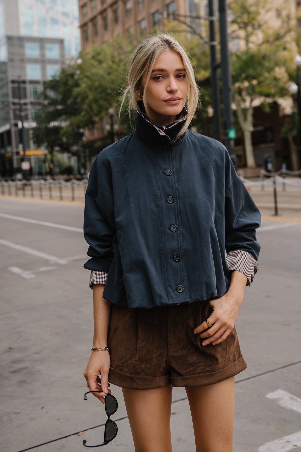 PREORDER - Colette Oversized Trench Jacket in Navy