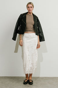 Asher Ribbed Top in Taupe