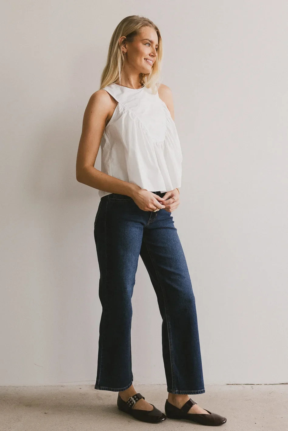 Anselle Swing Blouse in White - FINAL SALE