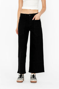 Mylah Wide Leg Jeans in Black - FINAL SALE