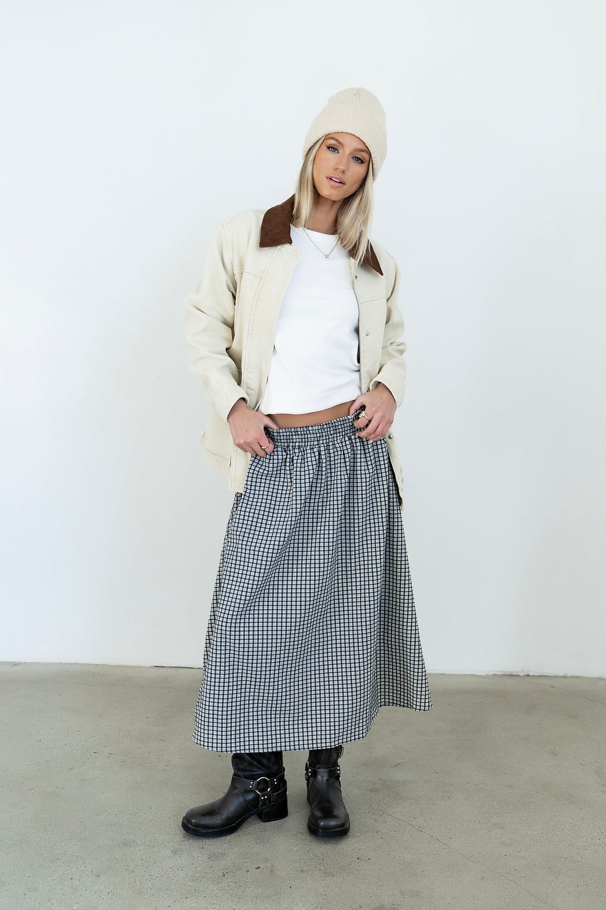 Braxton Plaid Midi Skirt - FINAL SALE