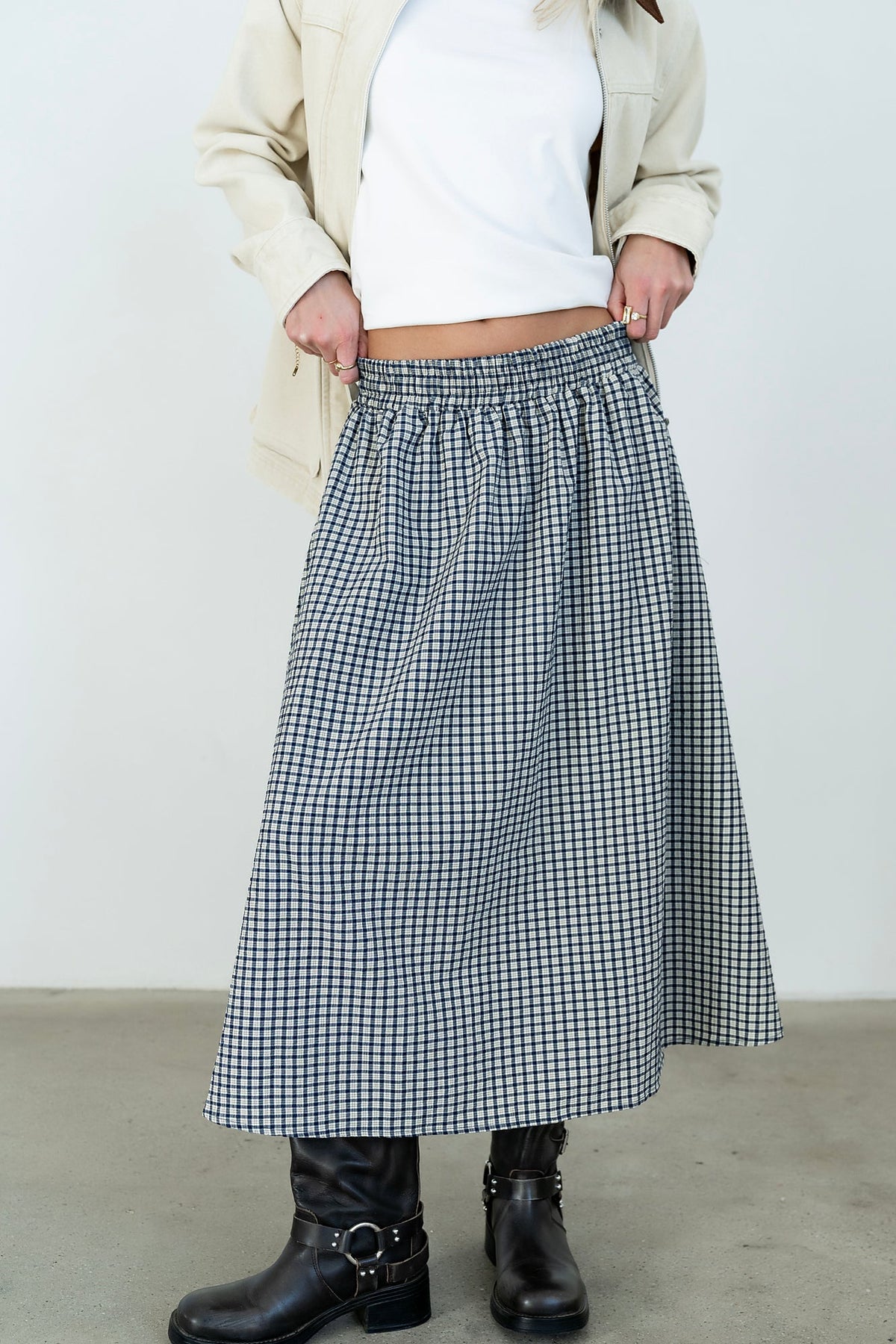 Braxton Plaid Midi Skirt - FINAL SALE