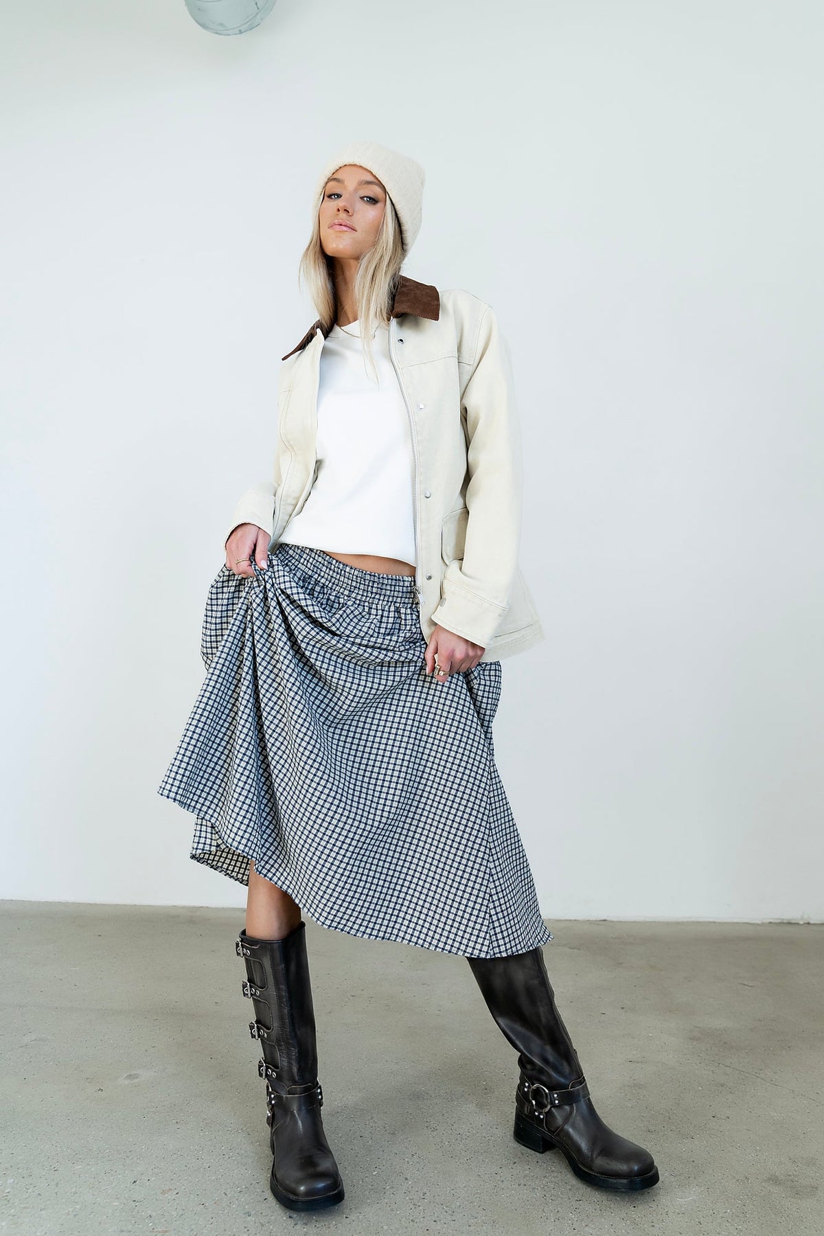 Braxton Plaid Midi Skirt - FINAL SALE